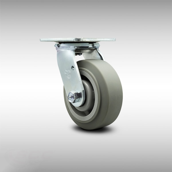 5 Inch SS Thermoplastic Rubber Wheel Swivel Caster with Ball Bearing SCC